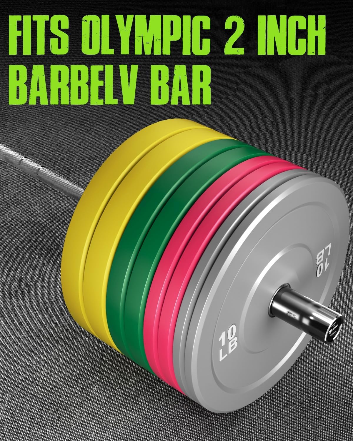 PB01 7FT Olympic Barbell, Weight Bar with Knurled Grip for Squats, Deadlifts, Weightlifting, Strength Training, Bench Press, Fits 2-inch Standard Weight Plates, 1500LB Capacity
