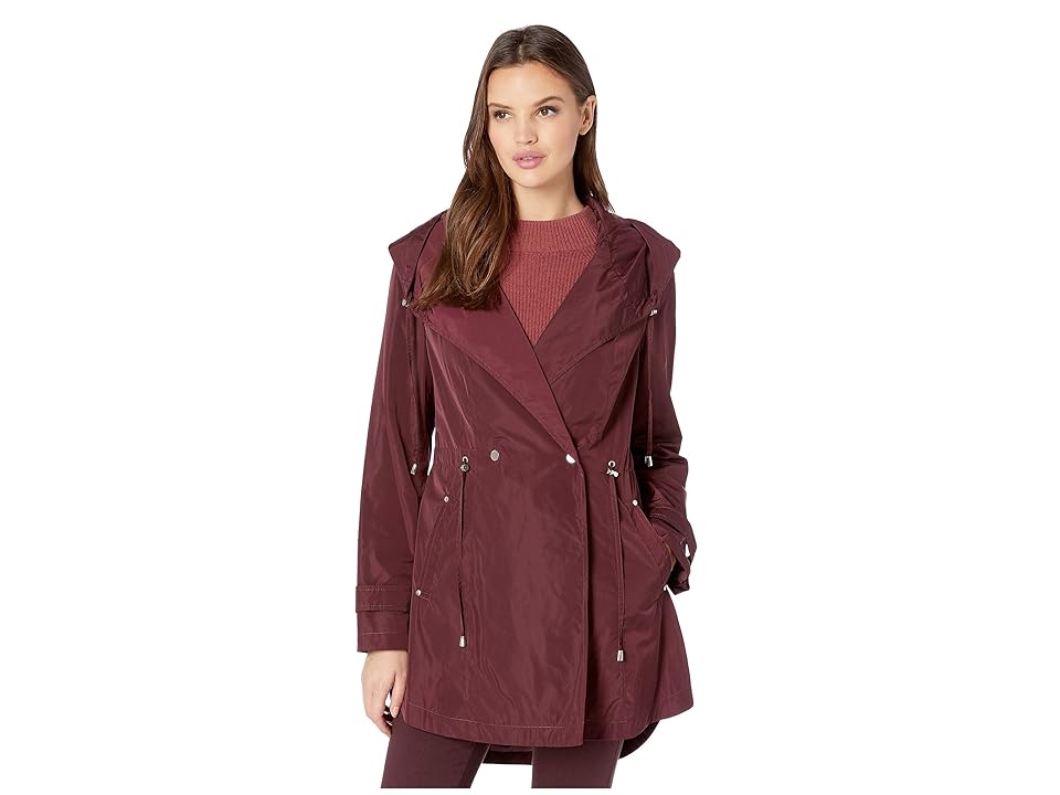 

French Connection Femme Hooded Parka (Burgundy) Women's Coat