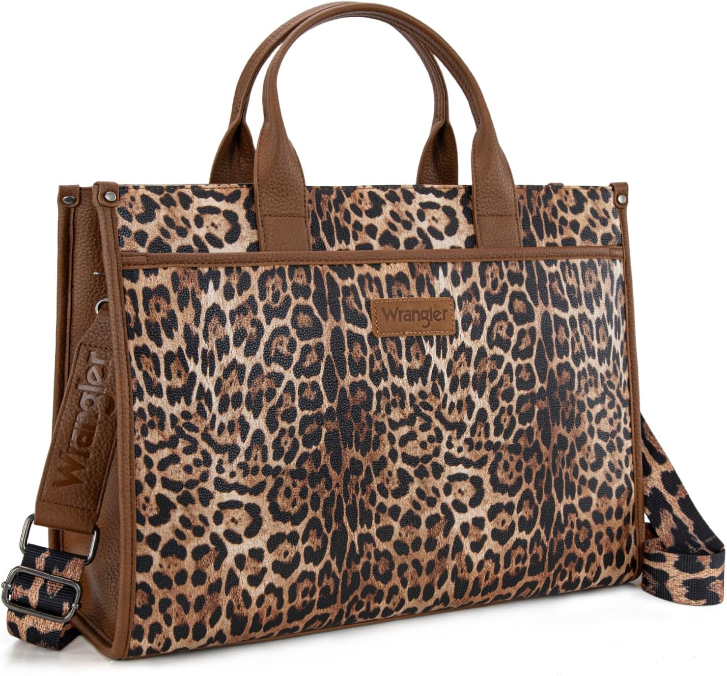 Wrangler Laptop Bag for Women 15.6 Inch Vintage Work Tote Bag for Business Briefcase Handbag with Adjustable Shoulder Strap