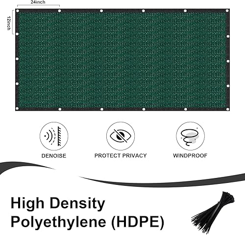 Miniatura 2 de LOVE STORY Panel de privacidad para valla de 6 x 50 pies, cubiertas de malla para exteriores con ojales para patio, jardín, pared, patio, color verde