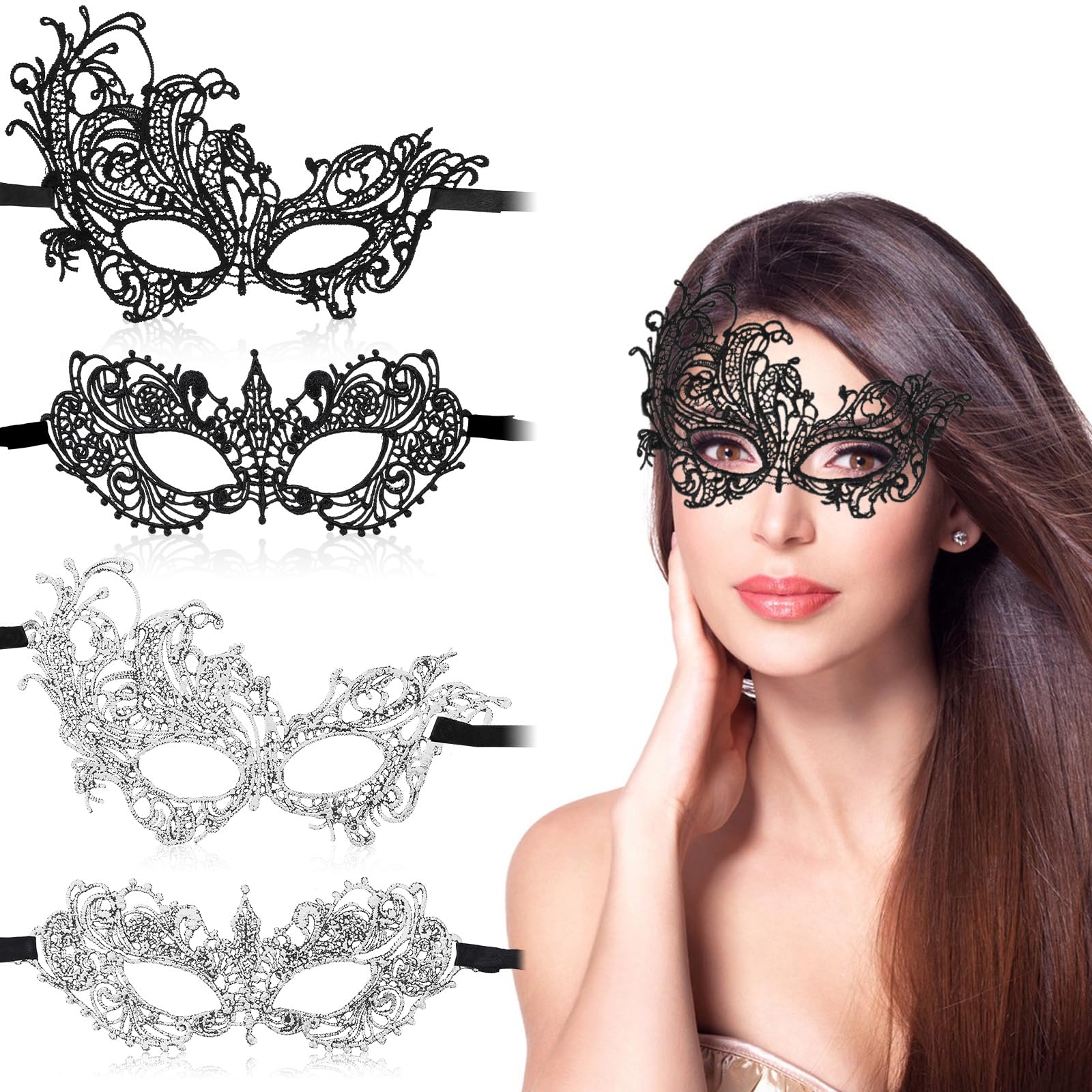 Federmaske Karneval Maskerade Party – Mit Pailletten & Federn – Damen Maske Für Karneval & Halloween