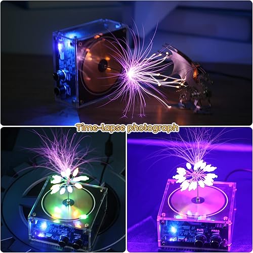 Vista 3 de Joytech Bluetooth Music Tesla Coil Arc Plasma Altavoz Inalámbrico Transmisión Experimento Escritorio Juguete Modelo SSTC SS02