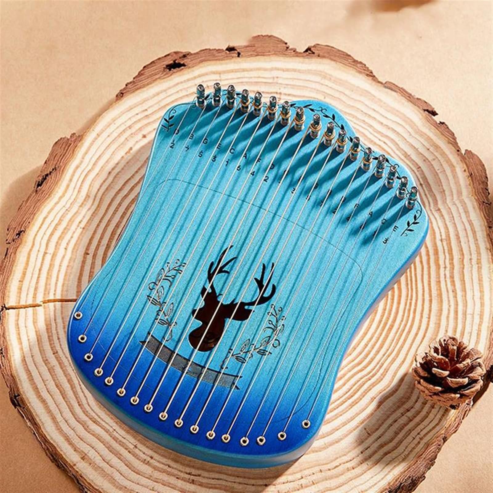 Amazon | ハープ楽器 17弦ミニスタイルポータブルハンドハープギフト