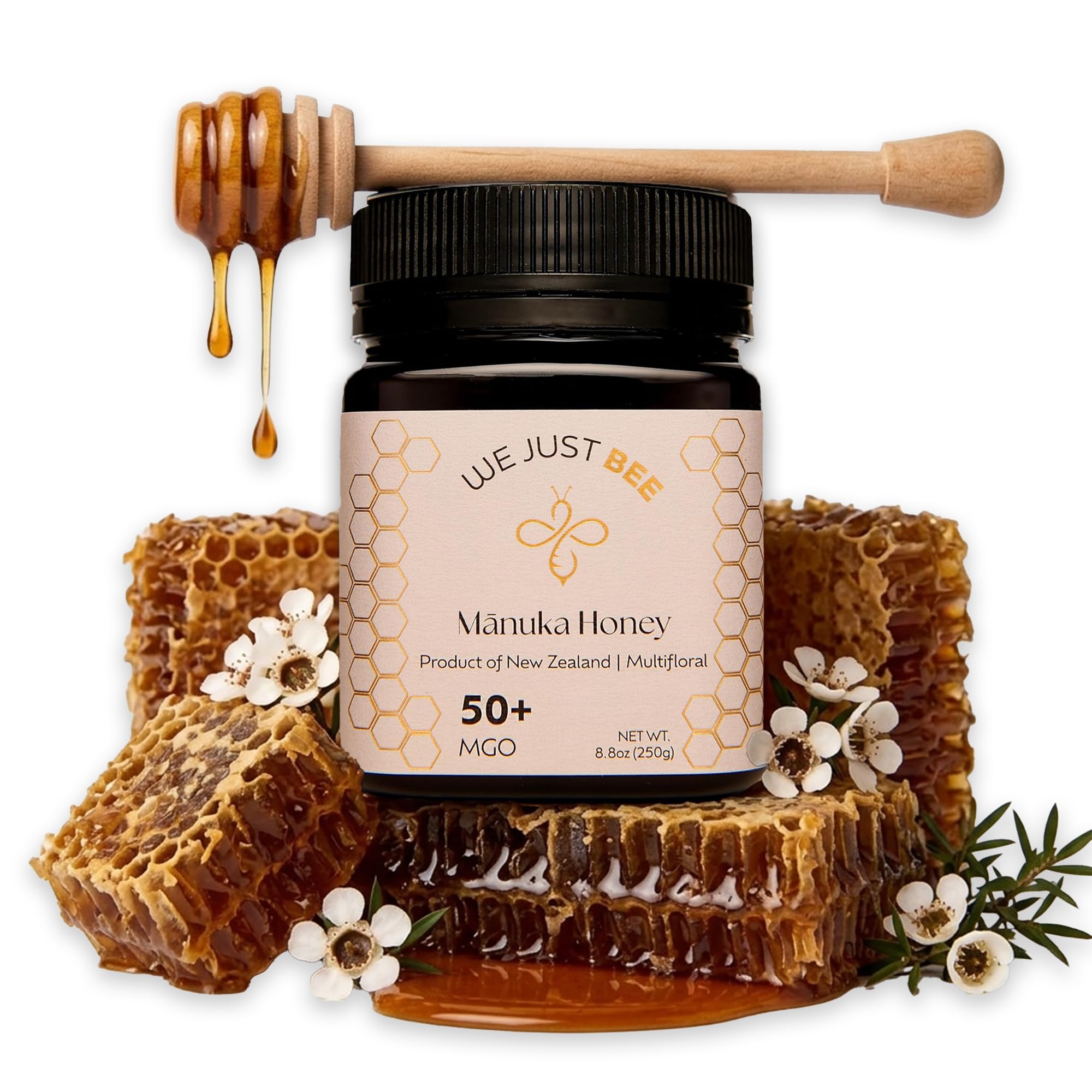 Amazon.com : We Just Bee Raw Manuka Honey Multifloral MGO 50+