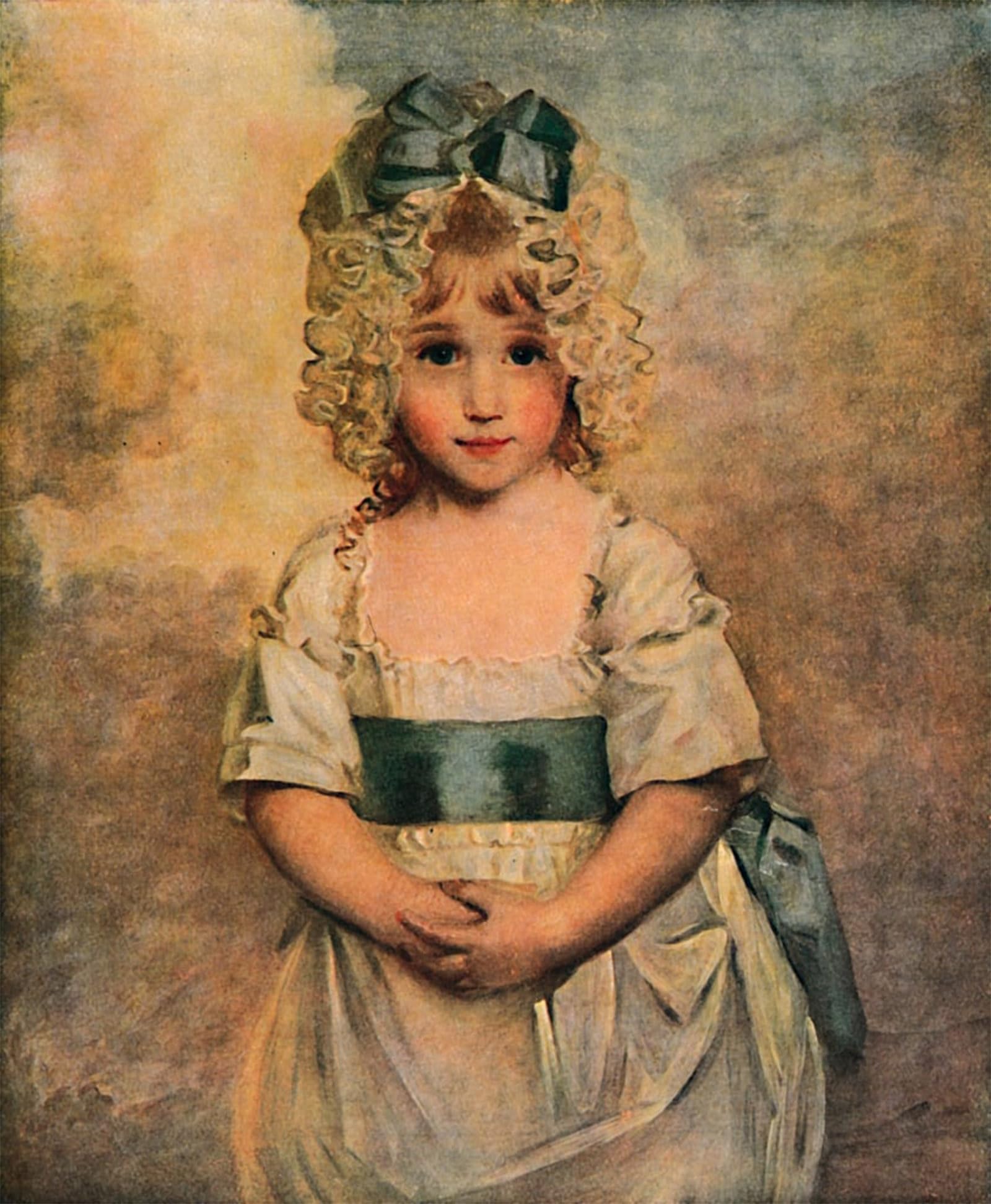POSTERIIk Famous Modern Artwork Art Mural Charlotte Augusta Papendiek At the Age of Five by Hoppner Oil Paintings Pictures for Home Decor 60x90cm