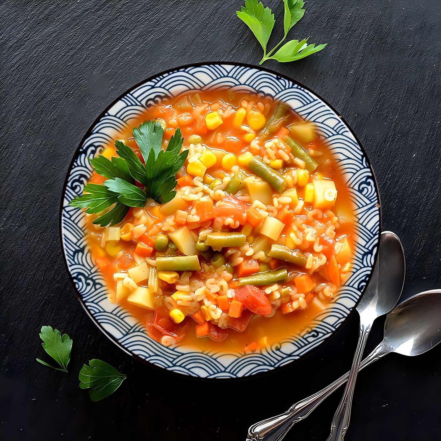 QINLANG Juego de 6 cuencos japoneses para ramen de 38 onzas, cuencos Pho Bowls, cuencos de sopa de cerámica azul y blanca de 8 pulgadas, patrón de ondas