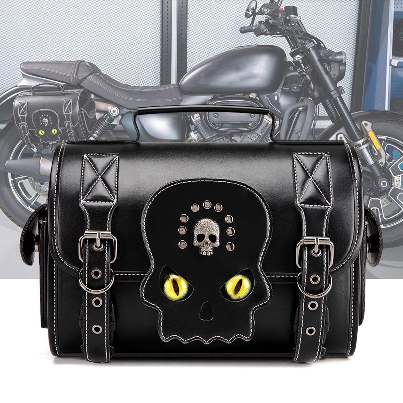Retro Ridings Taschen Werkzeug Veranstalter Motorradwerkzeug Mit Einfacher Installation Und Bequemes Tragen Für Reisen Geräumiger Motorradbeutel