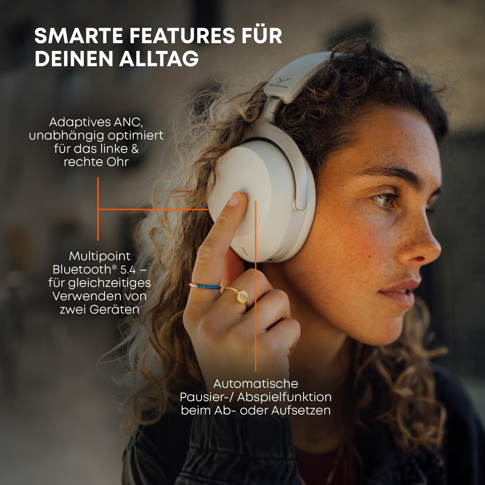 beyerdynamic AVENTHO 300 Wireless Over-Ear Kopfhörer mit aktiver Geräuschunterdrückung, 50 ST Akkulaufzeit, Bluetooth® 5.4, 3D-Audio, mit STELLAR.45, in schwarz - neues Update per App verfügbar