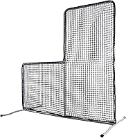 Vista 8 de Gagalileo Baseball L-Screen Protective Pitching Net: 7x7FT Portable for Batting Cage Backyard Practice - Coaches Parents Youth Training Beisbol