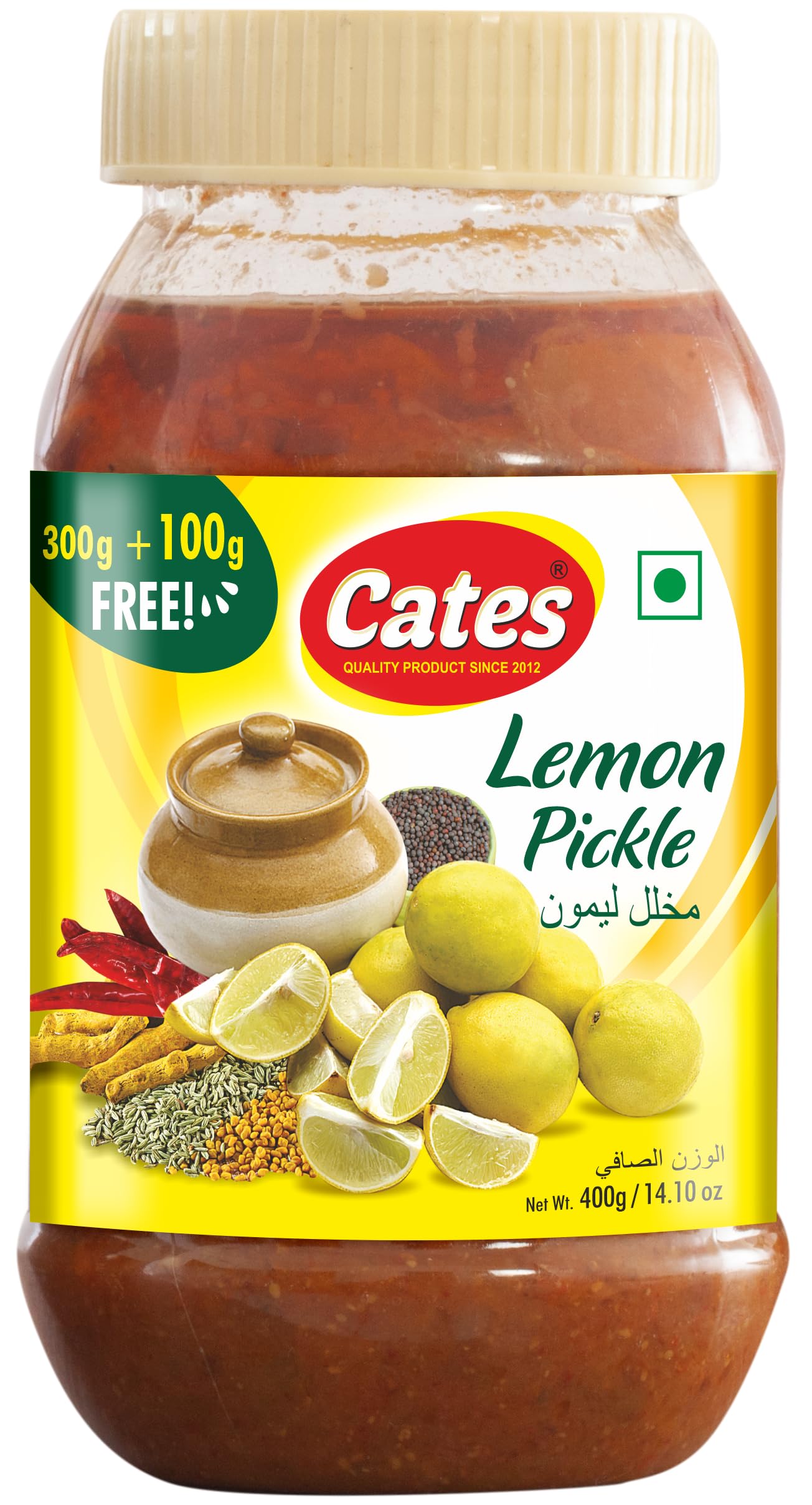 Cates-Lemon Pickle 300+100g (1 Ctn x 24 pcs)