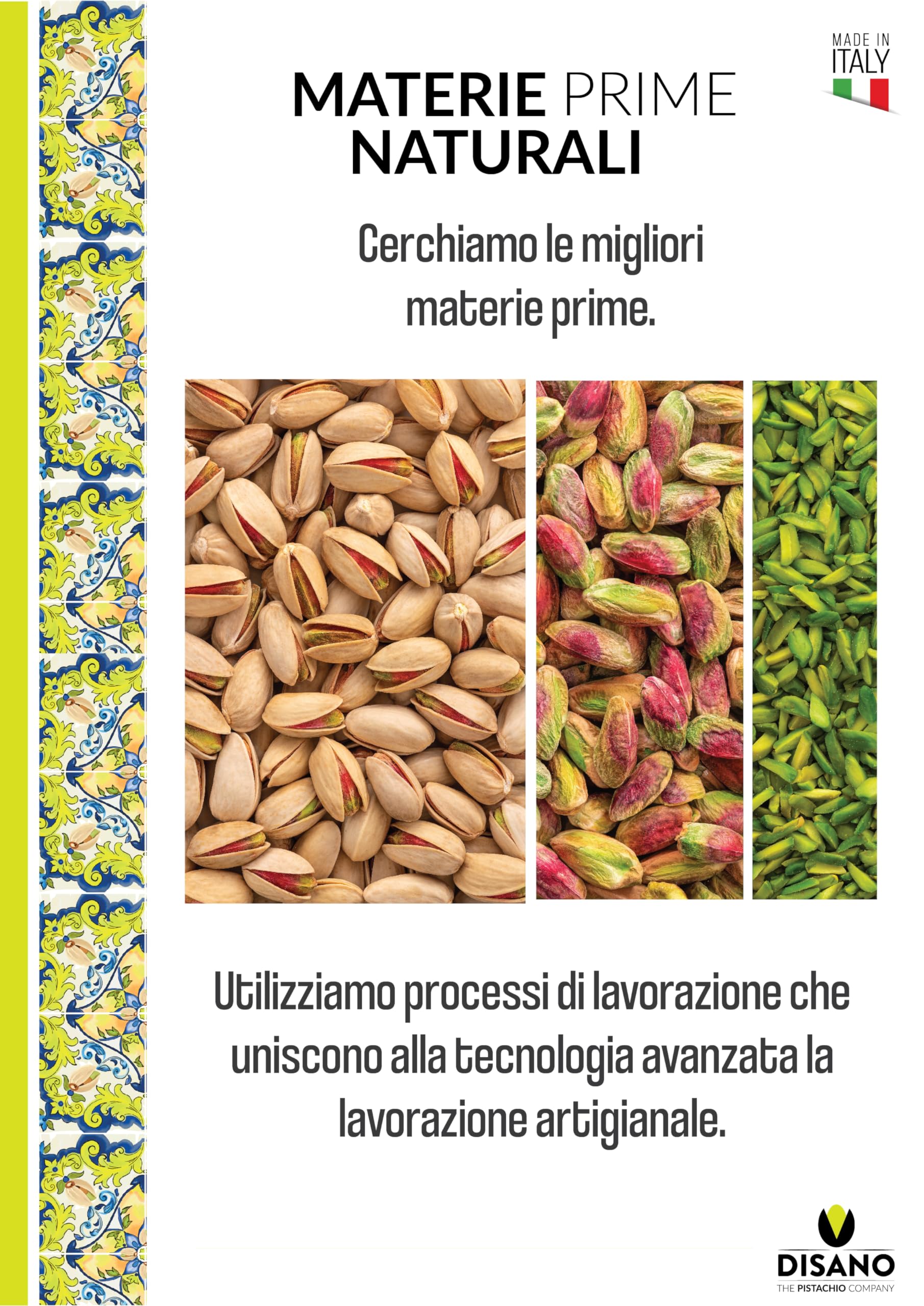Pasta Pura di Pistacchio 1kg Disano – Pistacchi Selezionati – Ideale per Gelato, Creme e Pasticceria – Gusto Intenso e Naturale – Lavorata in Italia - Origine Pistacchi Extra UE