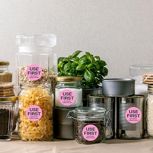 Vista 53 de Epakh 2000 calcomanías de uso para servicio de alimentos, etiquetas de control de inventario de 1.5 pulgadas para restaurante, adhesivo permanente