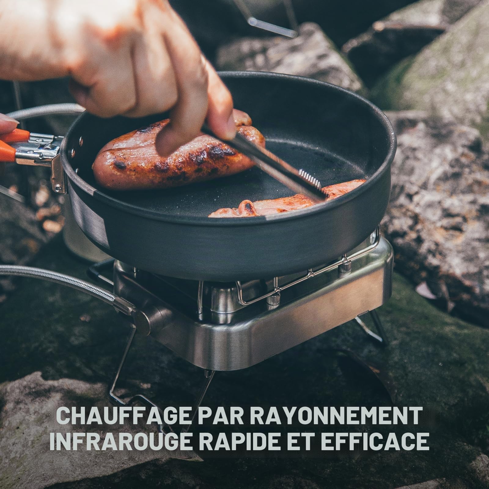 Fire-Maple Sunflower Réchaud Chauffant Camping Portable 2 en 1 | Idéal pêche sur glace, randonnée, chasse et observation faune, adapté pour 1 à 2 personnes