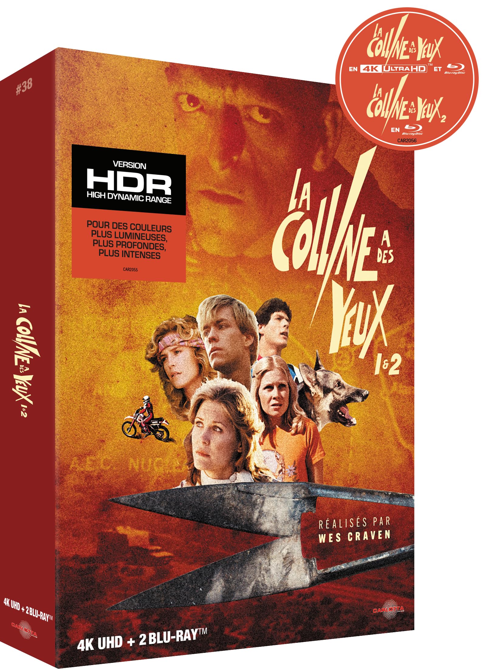 La Colline a des yeux 1 & 2 - EPL #38 - UHD + 2 Blu-ray + Memorabilia