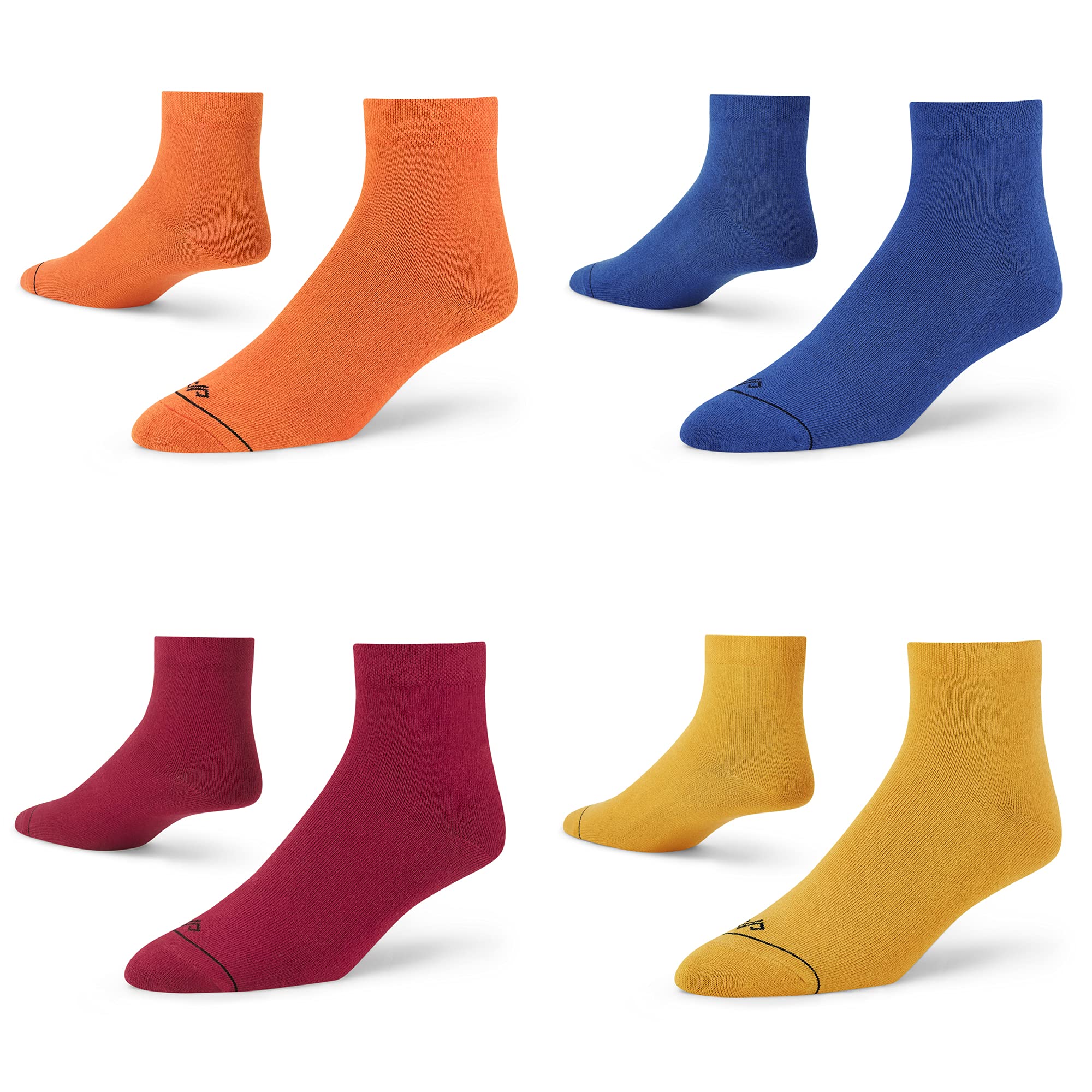 dynamocks Men & Women Ankle Length Socks (Pack of 4 Pair; Multicolour; Combed Cotton; Anti Odour; Breathable; Durable)-picture-54