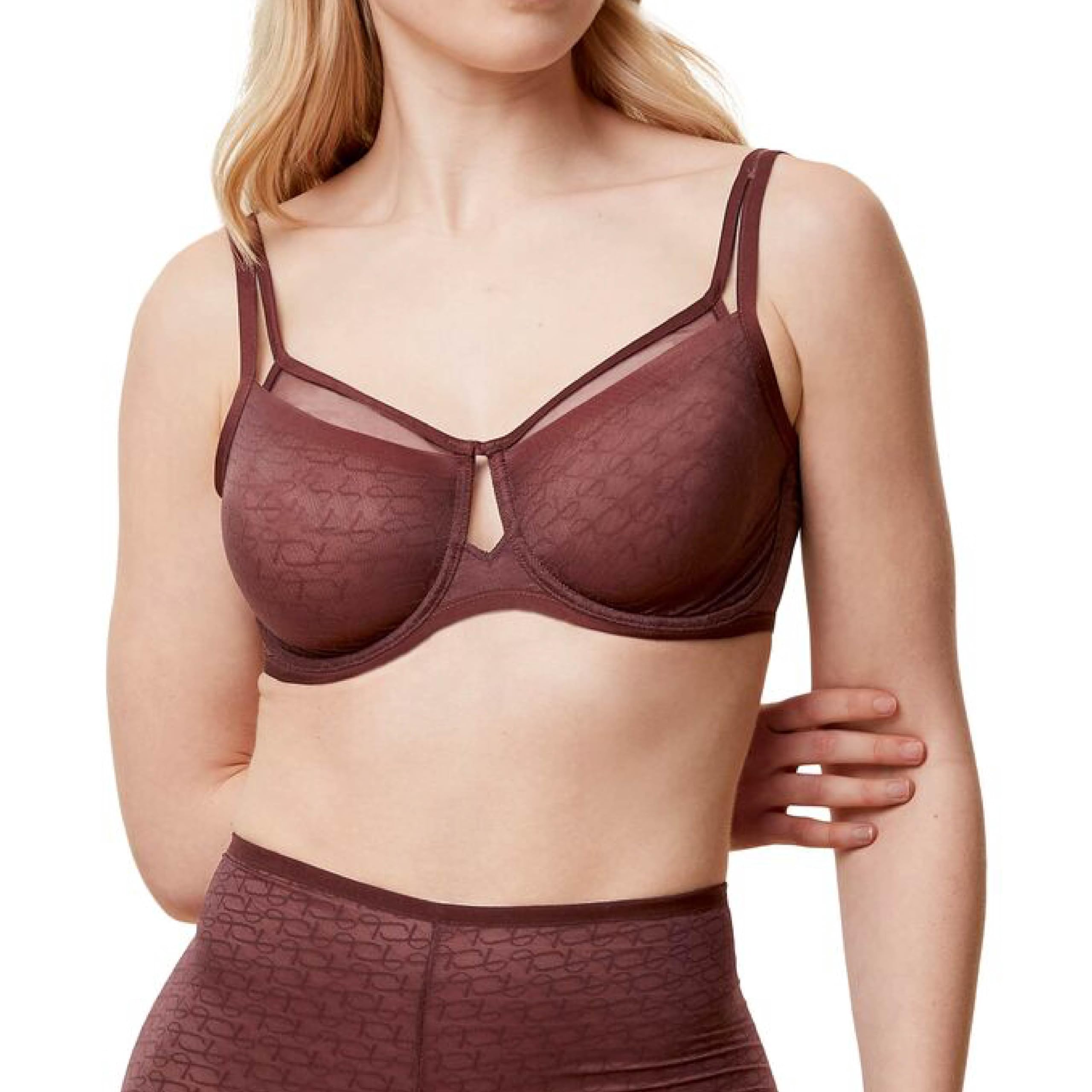 Triumph Women's Signature Sheer W01 EX Bra, Decadent Chocolate, 34D