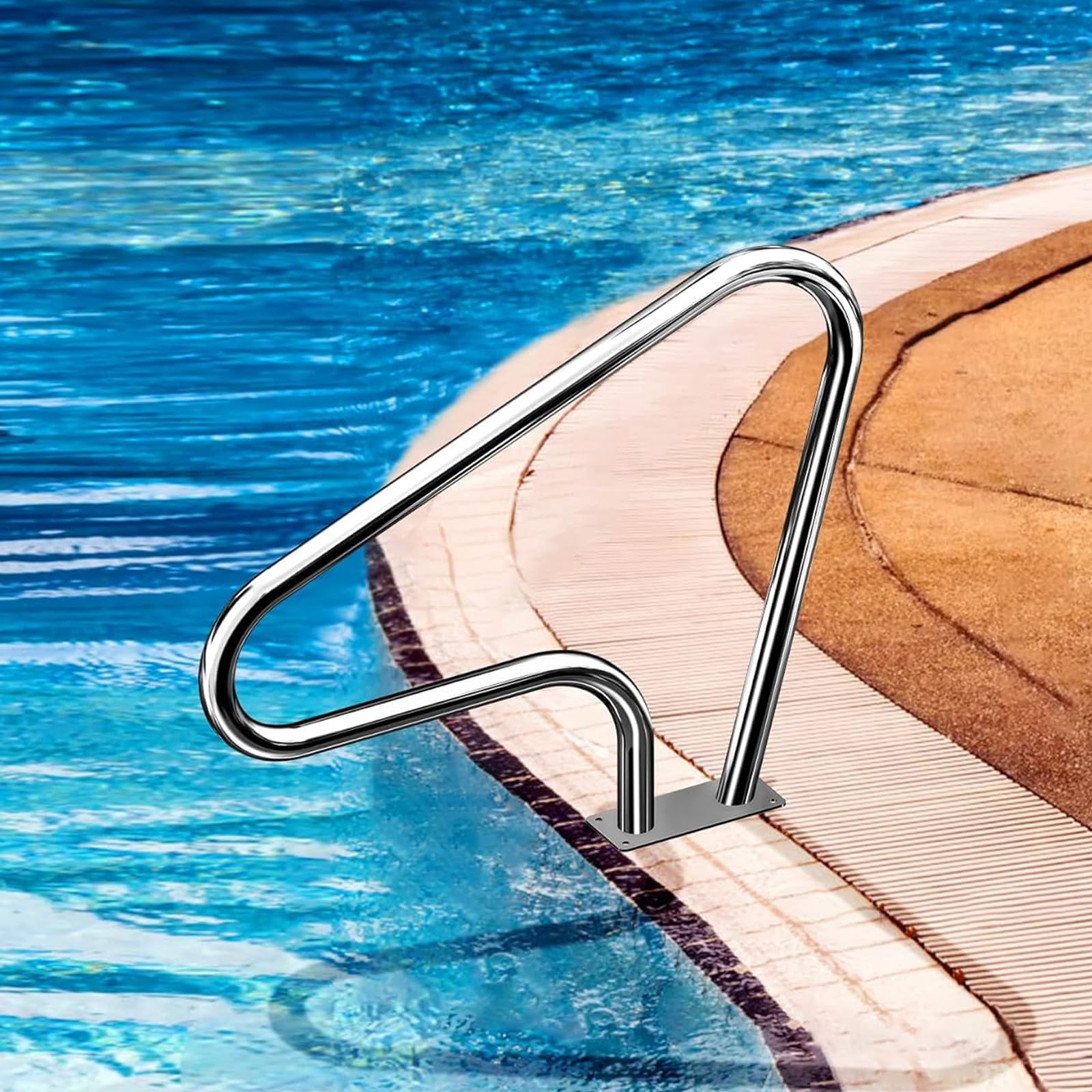 Pool Railing Humanized Swimming Pool Handrail Swimming Pool Easy Mount Hand Grab Rail for Garden Backyard Pools