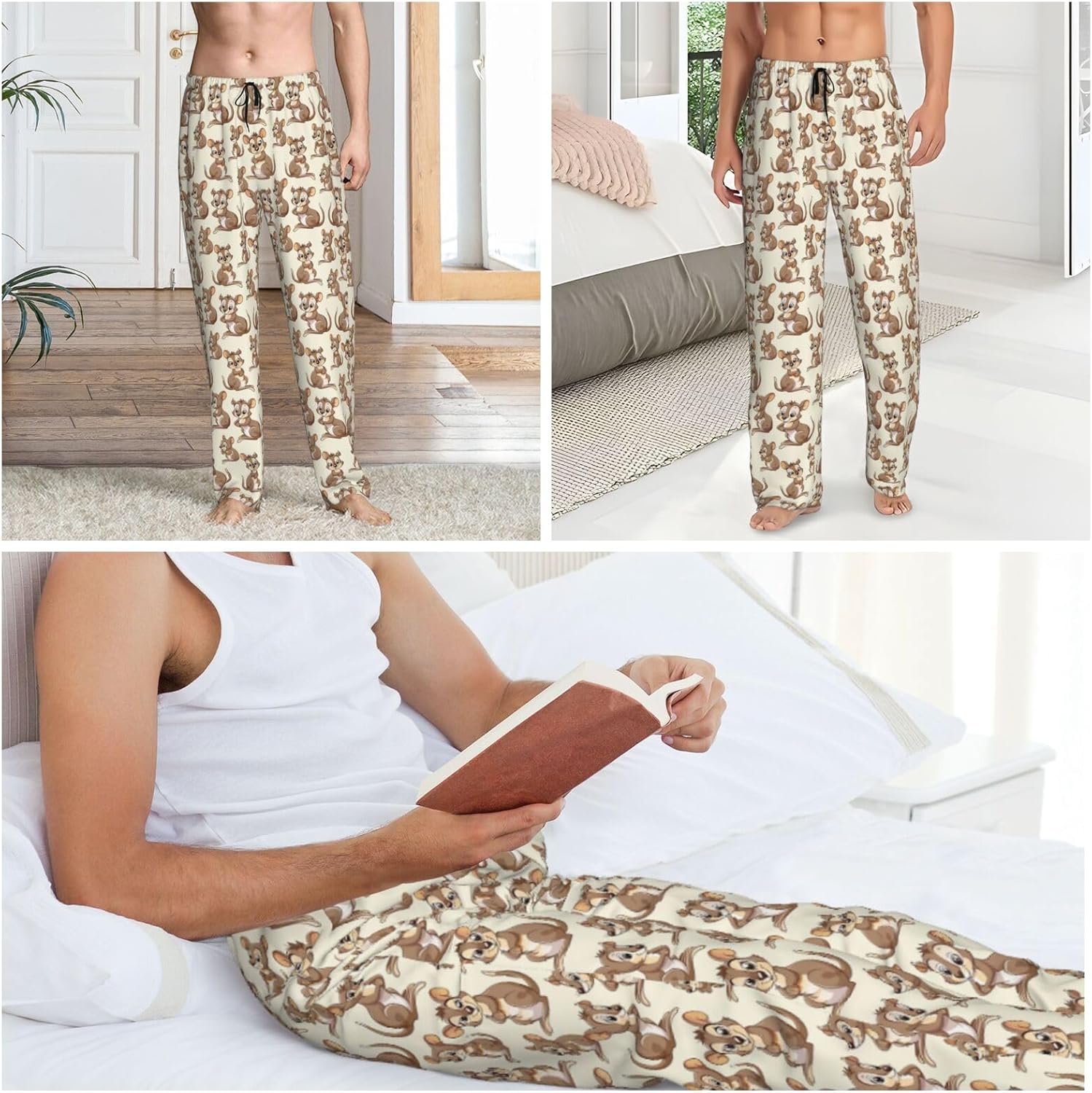 Men'S Comfy Pajama Pants Stretch Sleepwear Lounge Pants With Pockets & Drawstring - Image 6