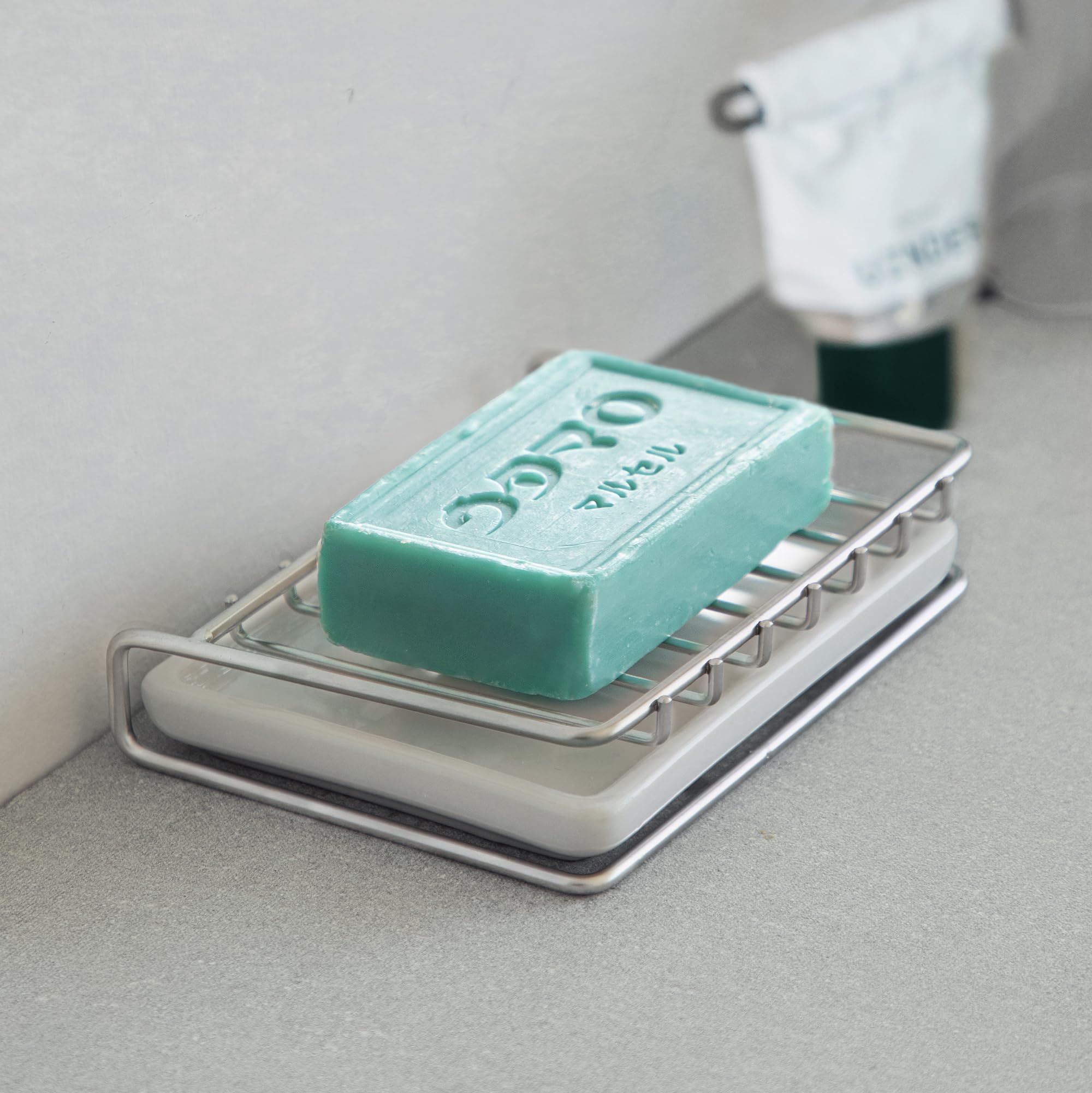 Porte-savon design en acier inoxydable durable pour douche