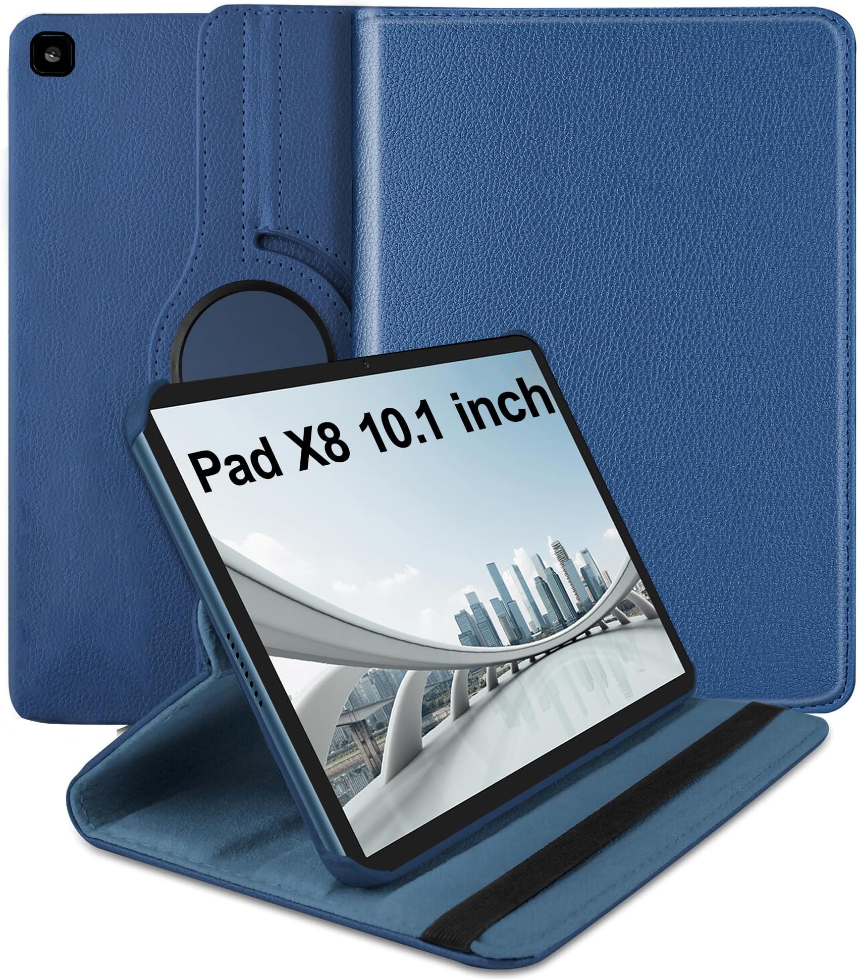 TGK 360 Rotatable Smart Flip Case Cover for Honor PAD X8 10.1 inch Tablet (25.65 cm) (Dark Blue)