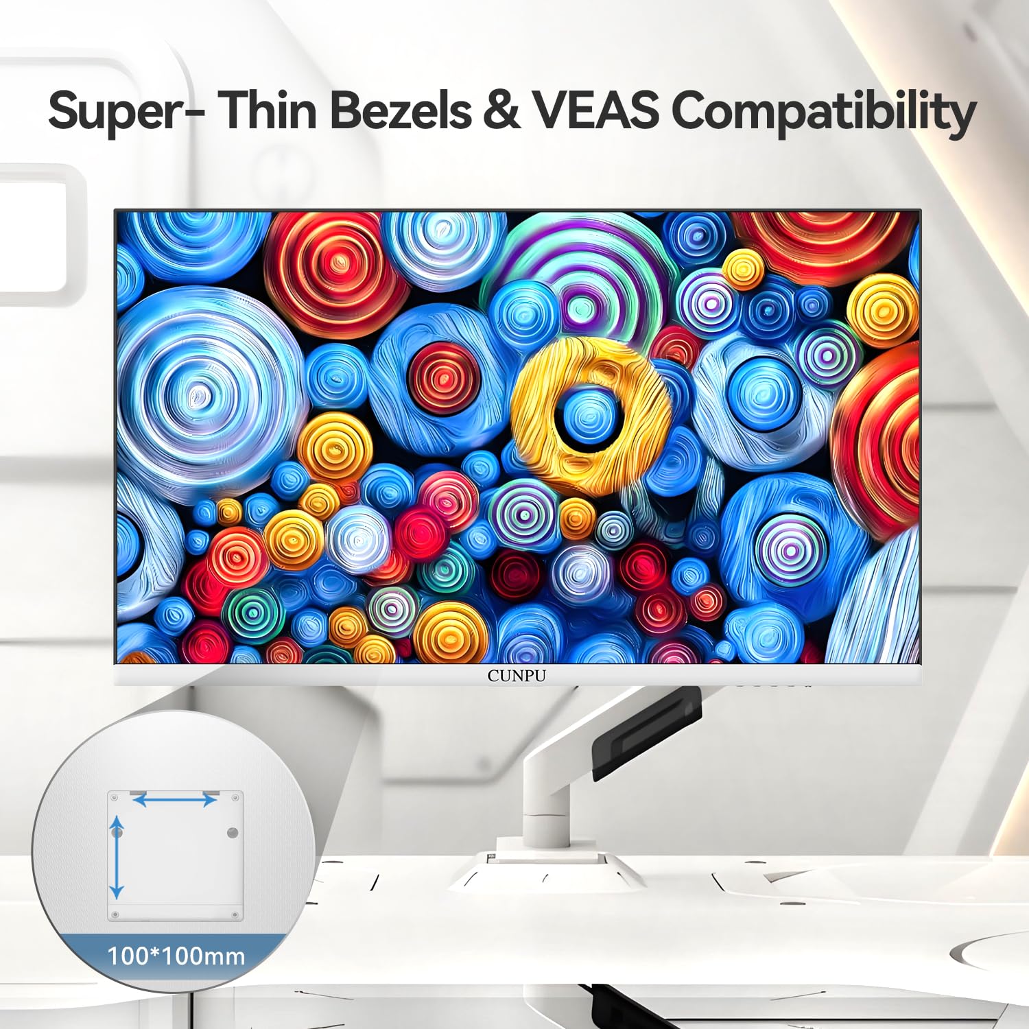 新品値下げ☆CUNPU 27インチモニター WQHD 2K 100Hz 画面回転