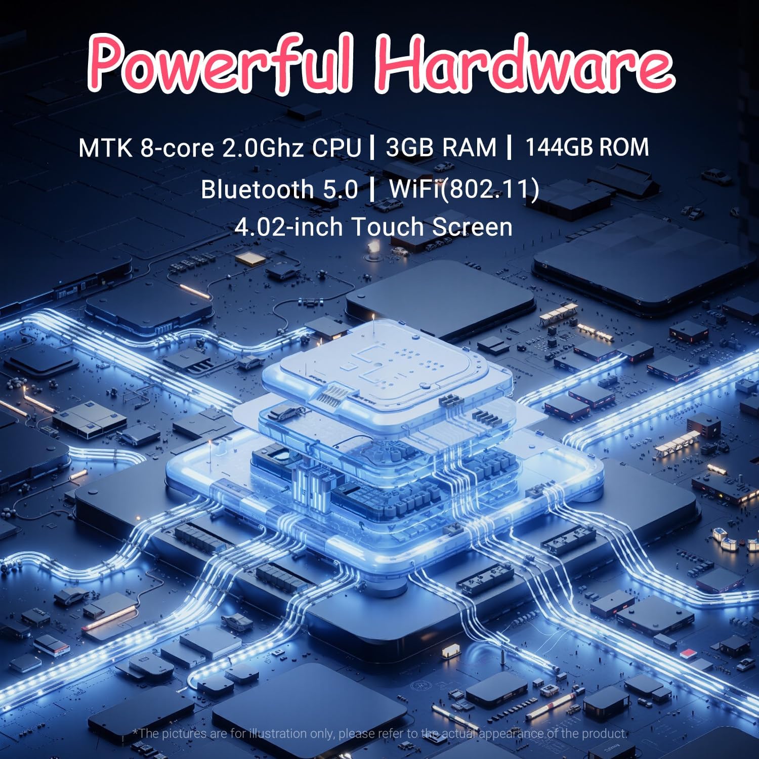 MP3 Player with Bluetooth and WiFi, 144GB Storage & Android OS, 4" Touch Screen, FM Radio, Kids MP3 & MP4 Player with Spotify, Amazon Music, and Google Play Store, DGTenk Portable Media Player (Black) - Image 4