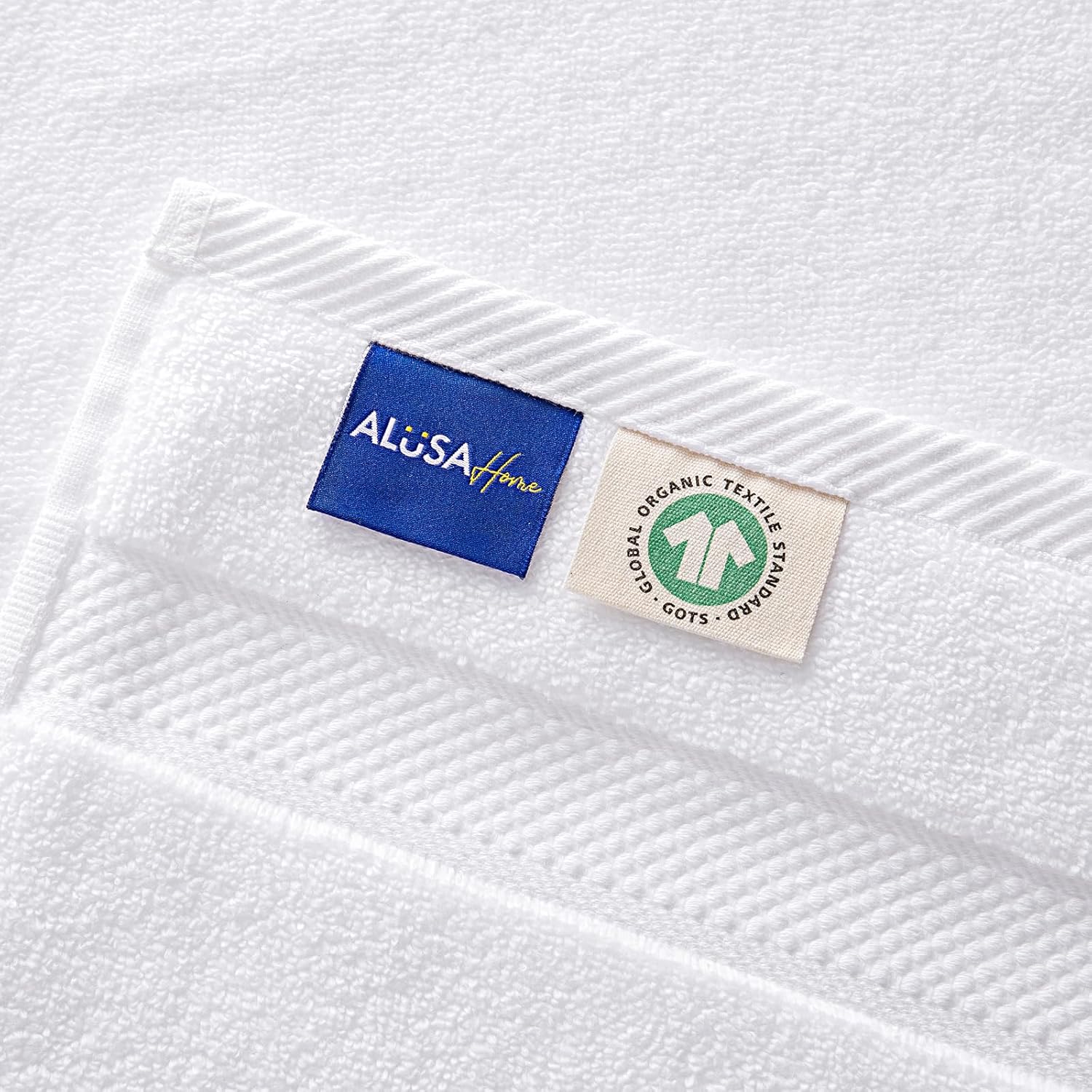 100% Organic Zero-Twist Cotton Towels - GOTS Certified Luxury Bath Towels - Ultra Soft & Plush 700GSM Long-Staple Cotton - 6 Piece Towel Set (White) - Image 7