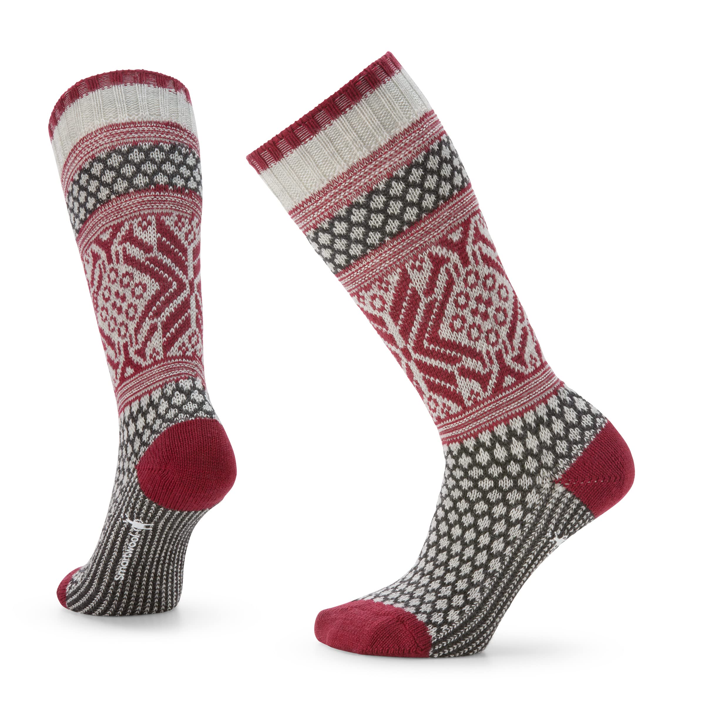 Smartwool Womens Everyday Cozy Popcorn Snowflake Crew Socks