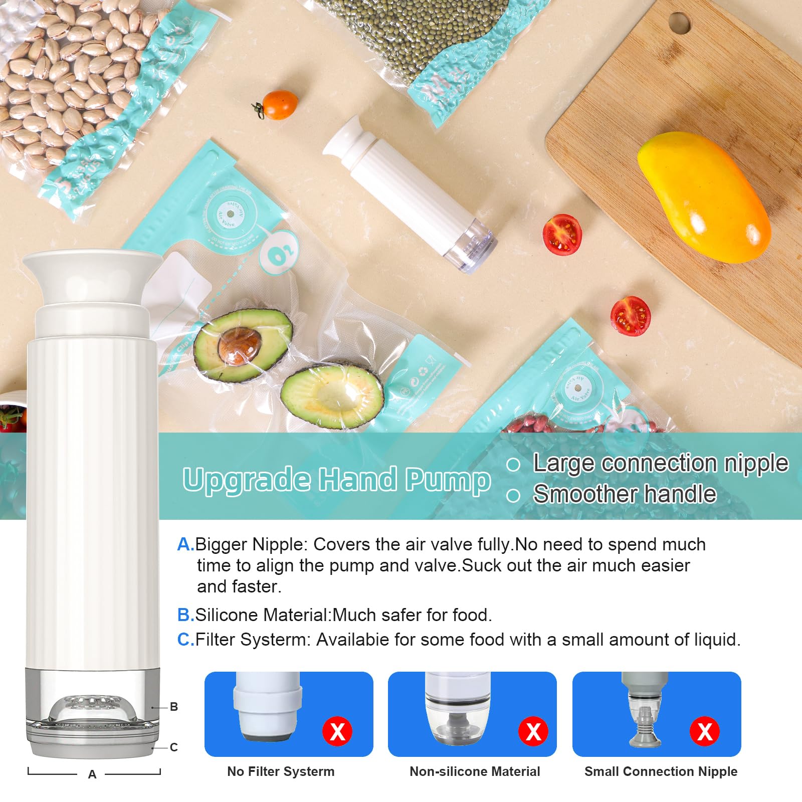 19 recipientes de almacenamiento de alimentos de vidrio de borosilicato al vacío, 2 compartimentos, herméticos, tapas, cajas Bento, 4 contenedores (34.5 onzas), bomba de mano, 10 bolsas
