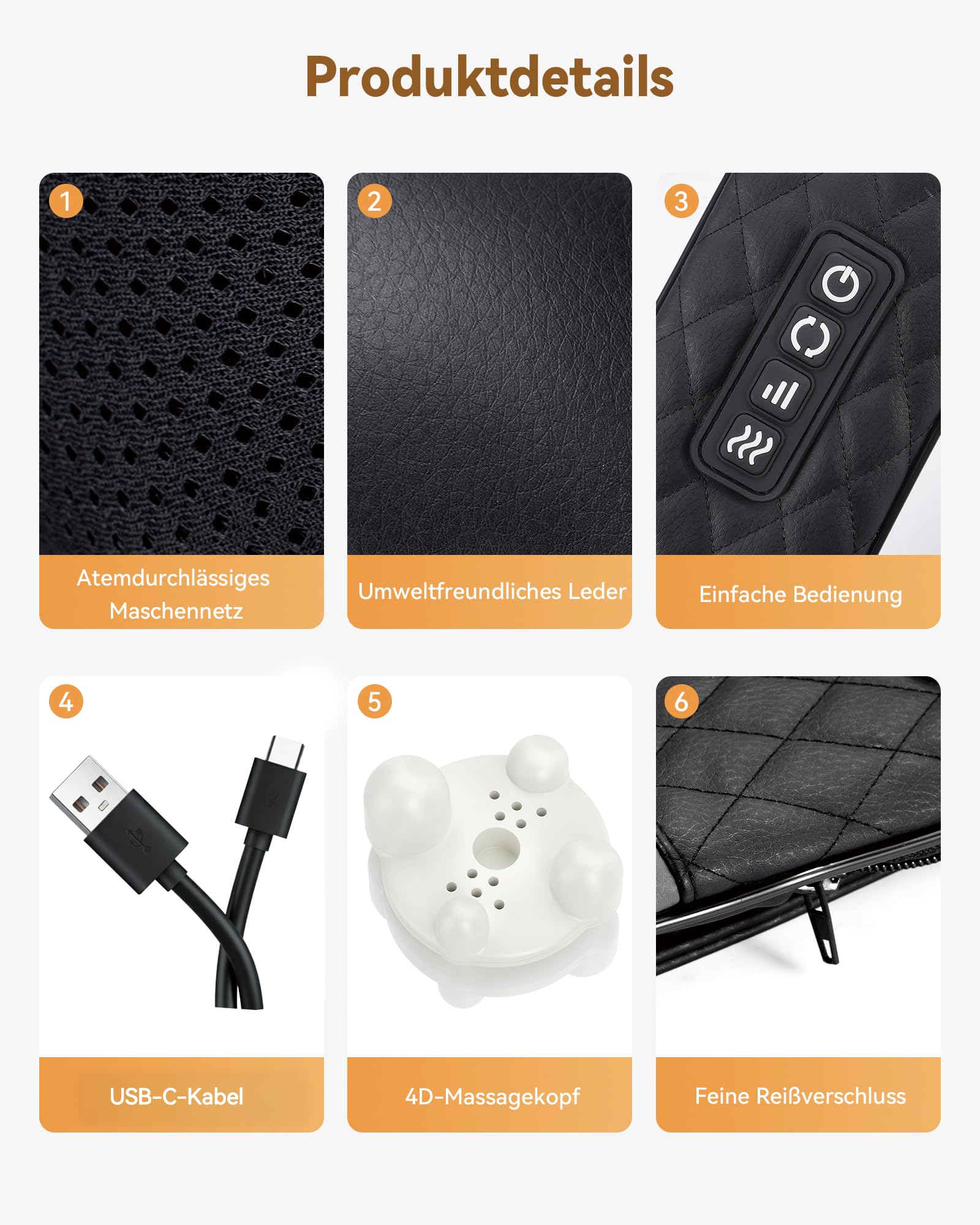 KNQZE® Nackenmassagegerät kabellose, 4D Shiatsu Massagegerät Nacken Schulter, Nackenverspannungen lösen, Tiefenmassage für Nacken, Schulter, Rücken, Geschenke für Frauen/Mütter/Väter
