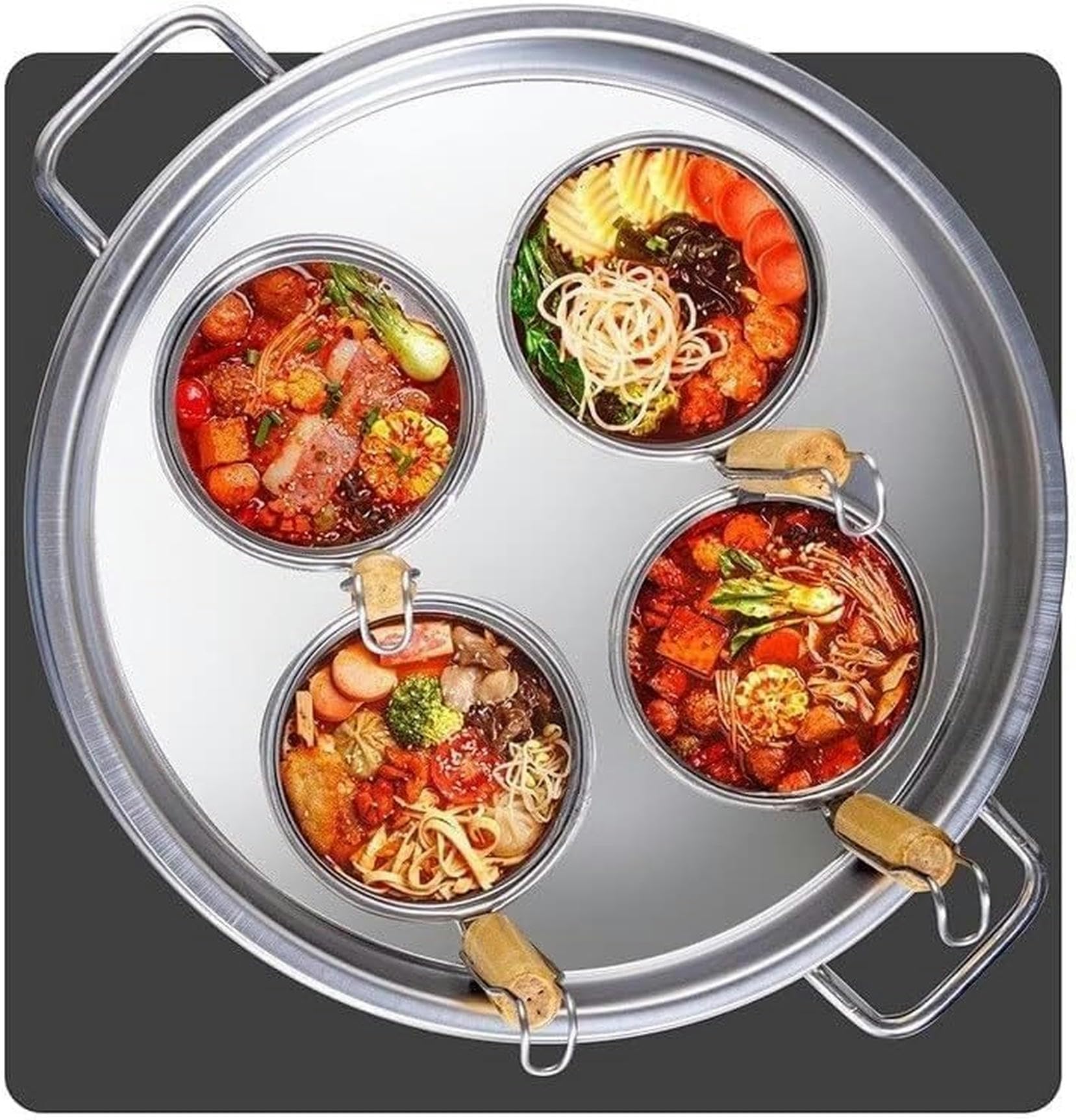 Zestaw naczyń do gotowania spaghetti ze stali nierdzewnej użytku komercyjnego. Naczynia(4holes)