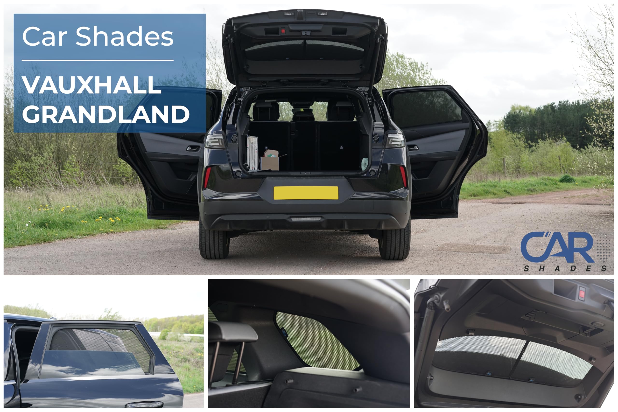 Juego de parasoles de Coche compatibles con Opel Grandland (OV64) 2024- (6 Piezas) a Medida para automóviles