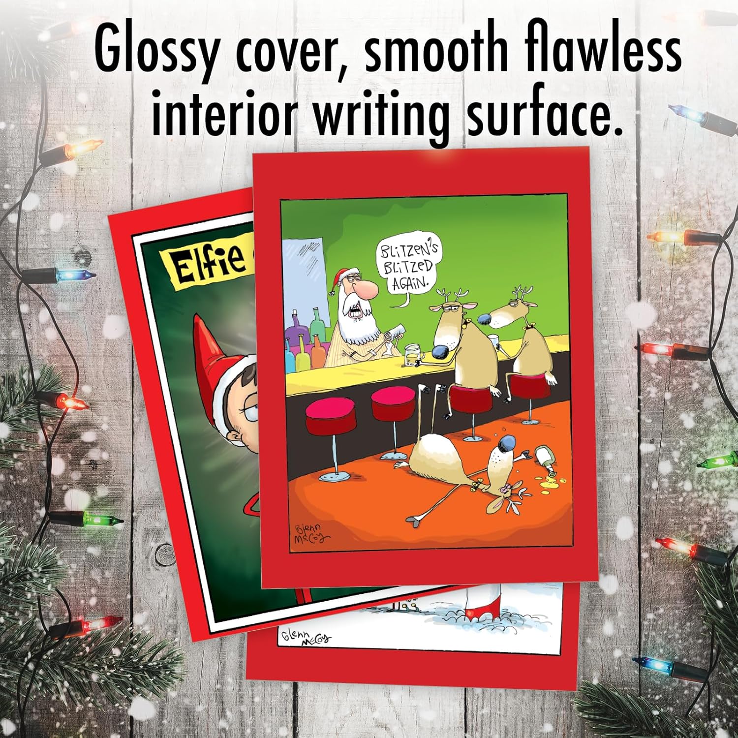 NobleWorks 20 Assorted Box Set Funny Christmas Greeting Cards w/5 x 7 Inch Envelopes (10 Designs, 2 Each) No Complaints AC5644XSG-B2x10