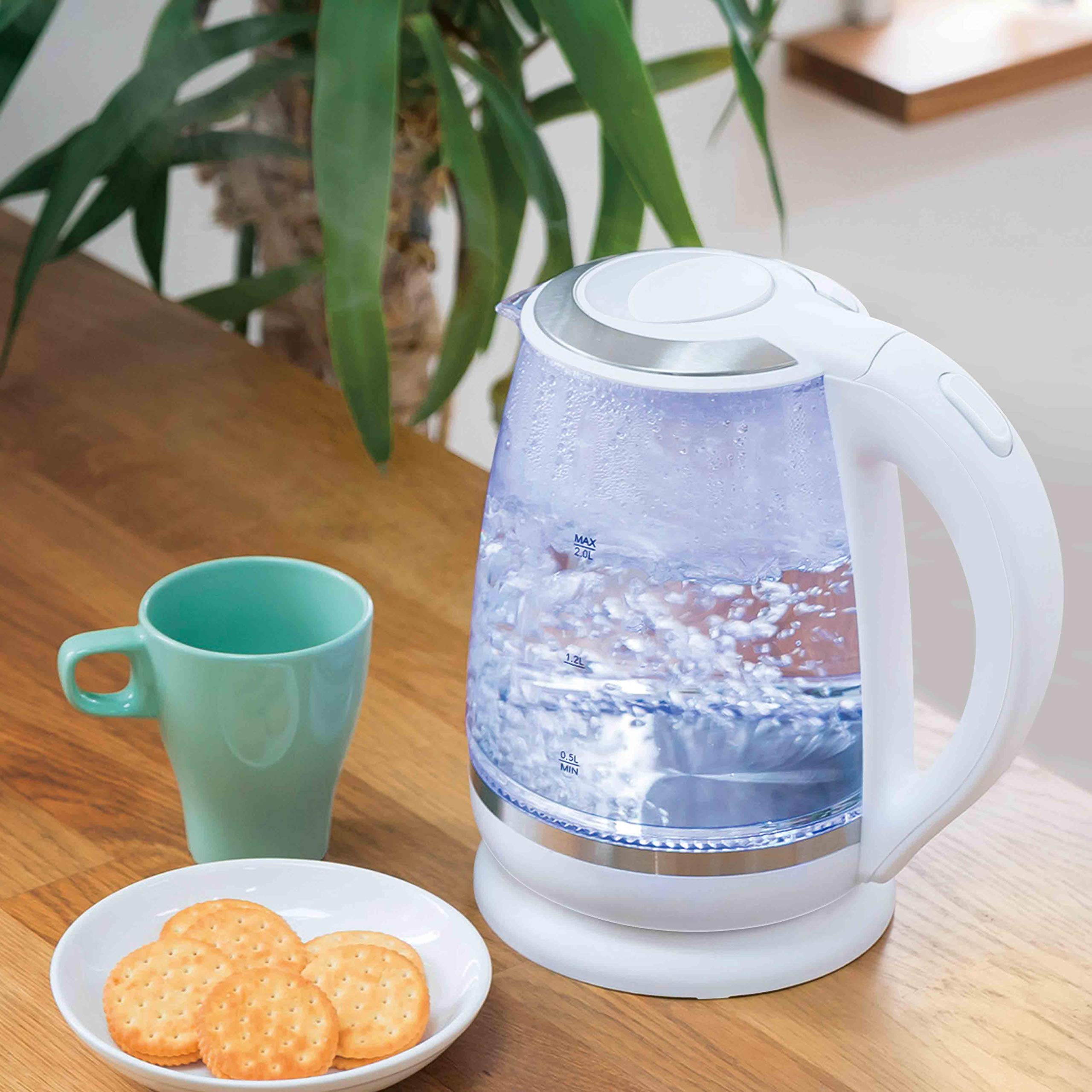 Amazon | D-STYLIST 電気ガラスケトル 2L KDKE-20AW | LITHON | 電気