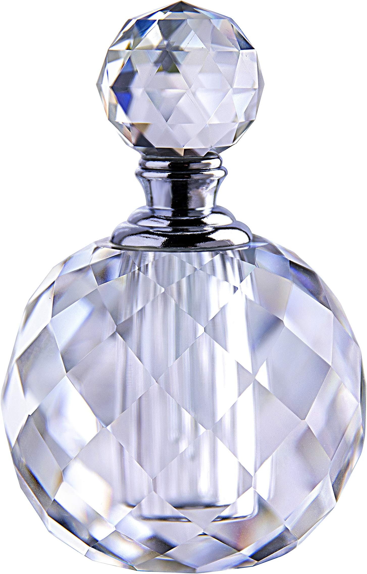 H&D Crystal Art Deco Vintage Style Perfume Bottles Empty Glass Refillable 10ml