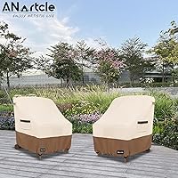 Vista 29 de Funda para sofá biplaza (2 asientos) y muebles de patio/exteriores, 58 pulgadas de ancho x 32.5 pulgadas de profundidad x 31 pulgadas de alto, Beige