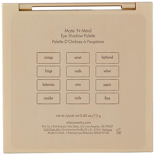 Miniatura 5 de Paleta de sombra de ojos mate y metal