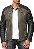 Redbridge biker jacket in a material mix of cotton and faux leather – with stand-up collar zippers & quilted look