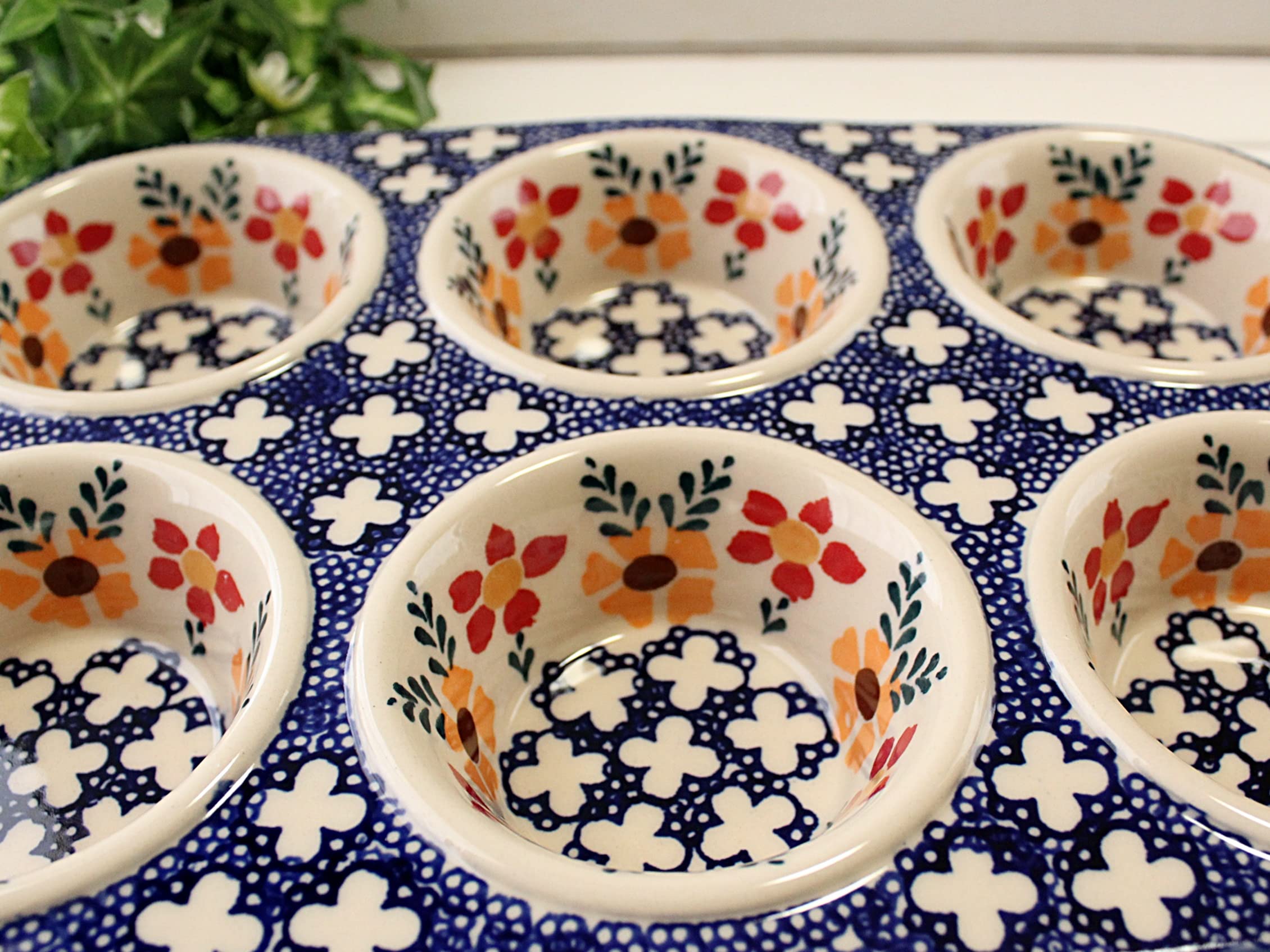 Amazon | ポーリッシュポタリー (ポーランド食器) マフィン型プレート