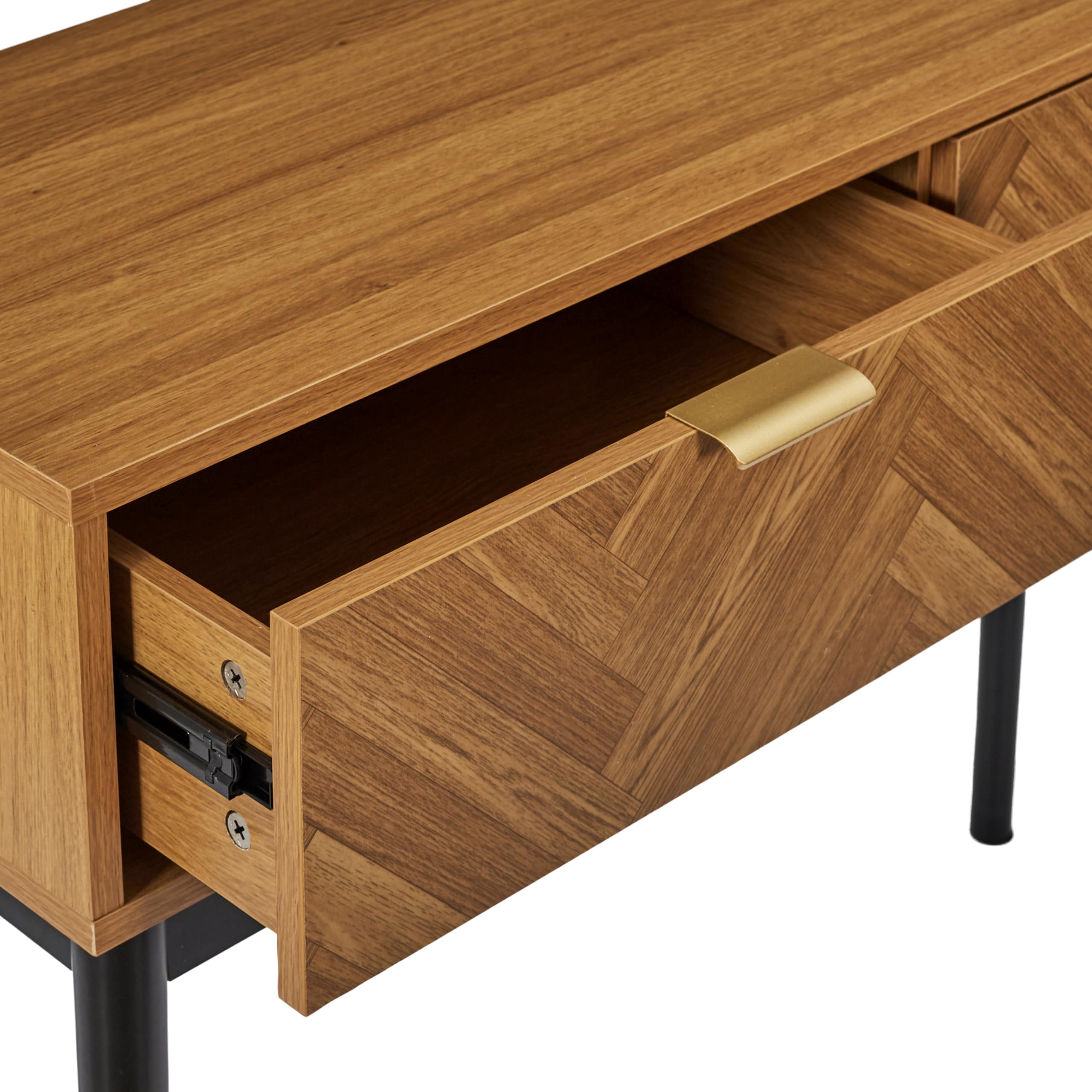 HOME DECO FACTORY, HD0301, console, modello Felix, collezione Lounge Edition, mobili, tavolo e scrivania, console e cuscino, 100 x 80 x 35 cm, marrone-nero