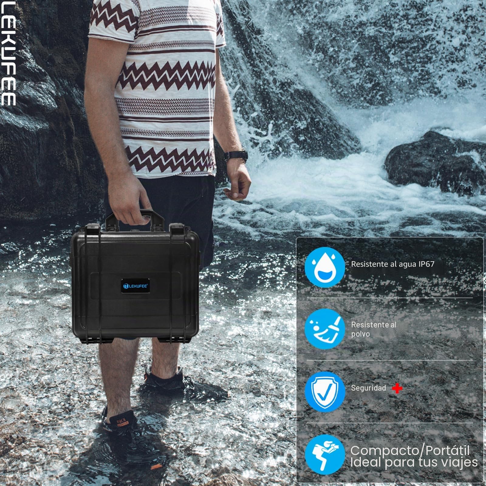 LEKUFEE Estuche de Transporte para dji Mini 4 Pro/3 Pro/Mini 3,dji RC 2/RC/N2/N1 y Accesorios (Solo Maleta)