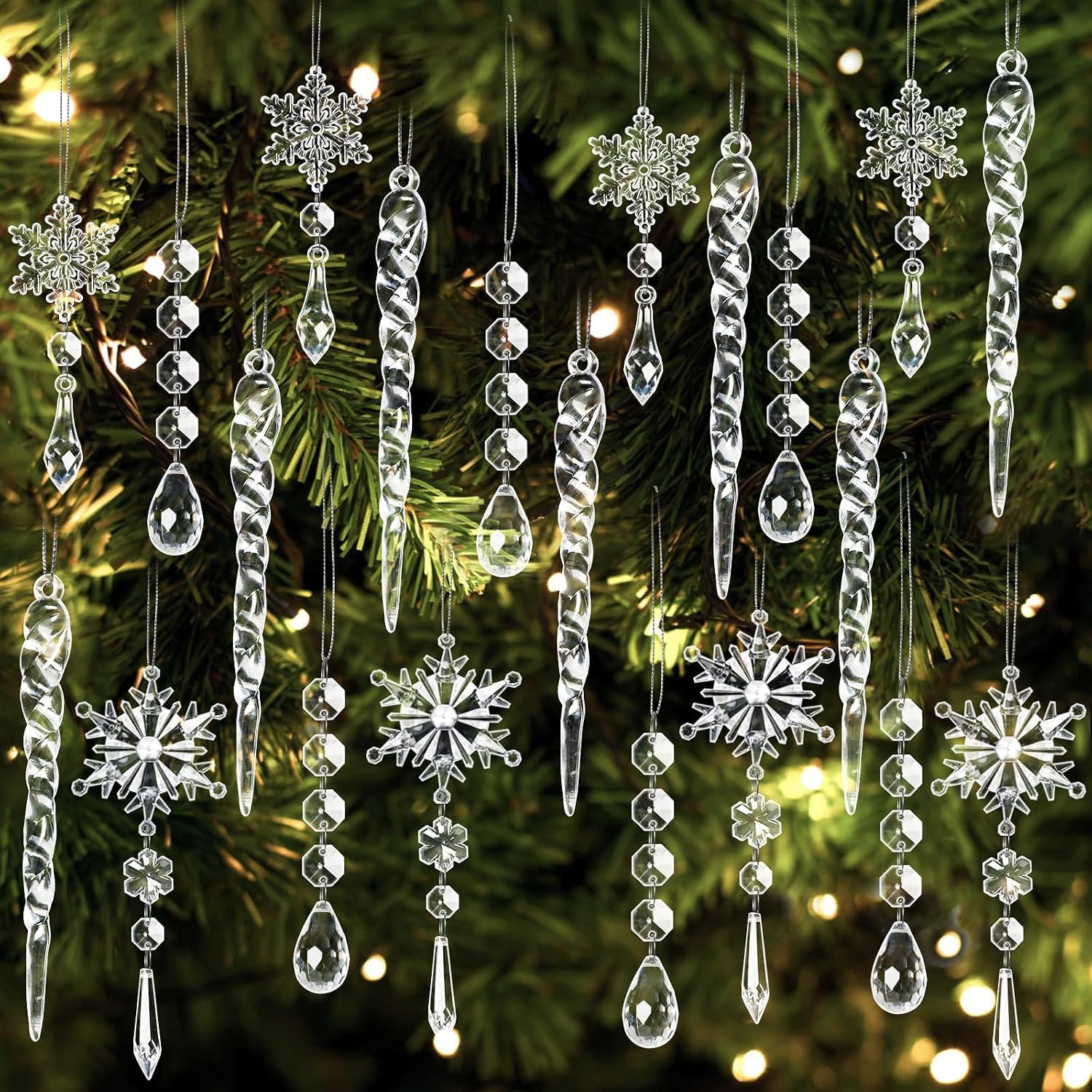 40pcs Christmas Ornaments Set for Tree Decorations