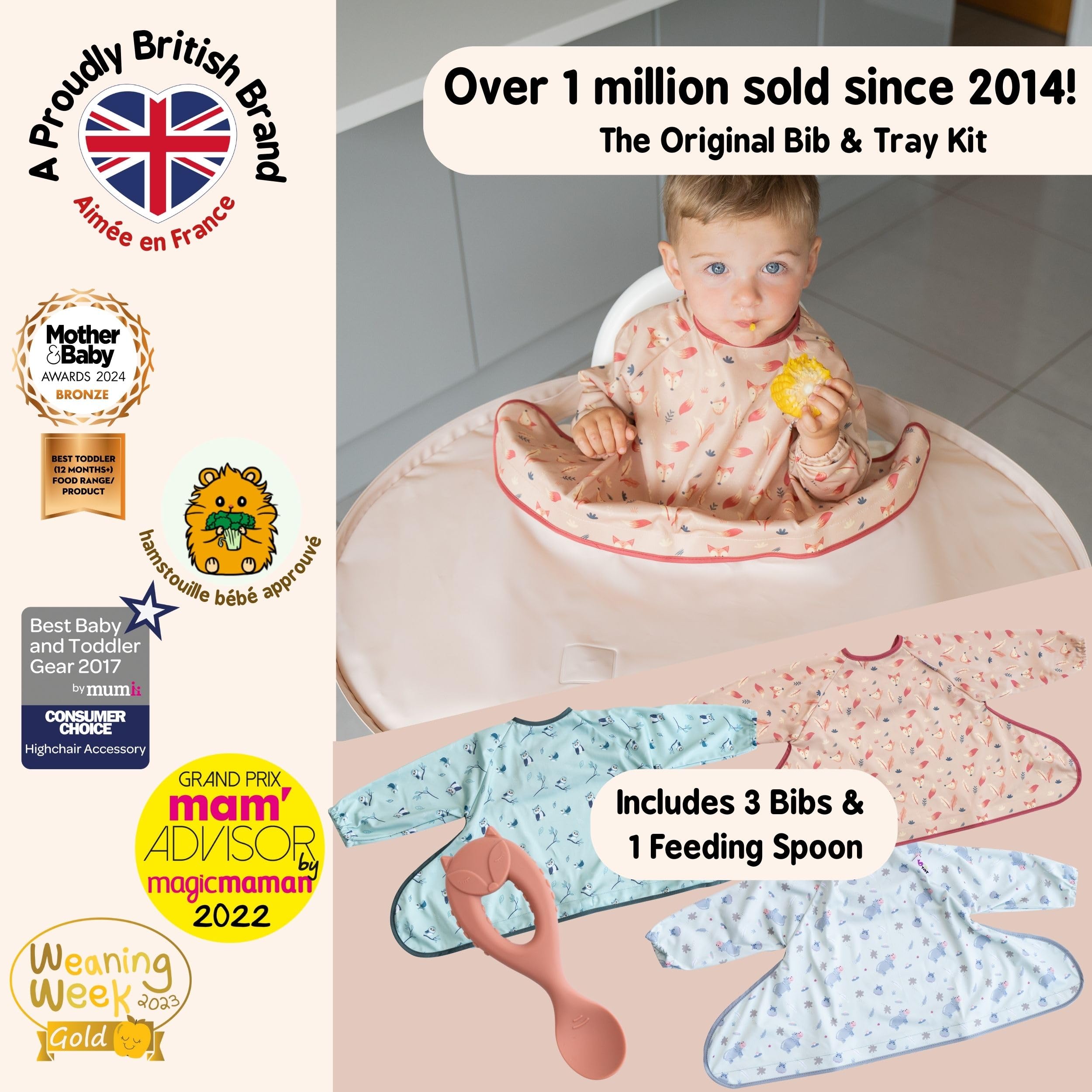 Tidy Tot Kit diversification alimentaire plateau bavoirs cuillère silicone