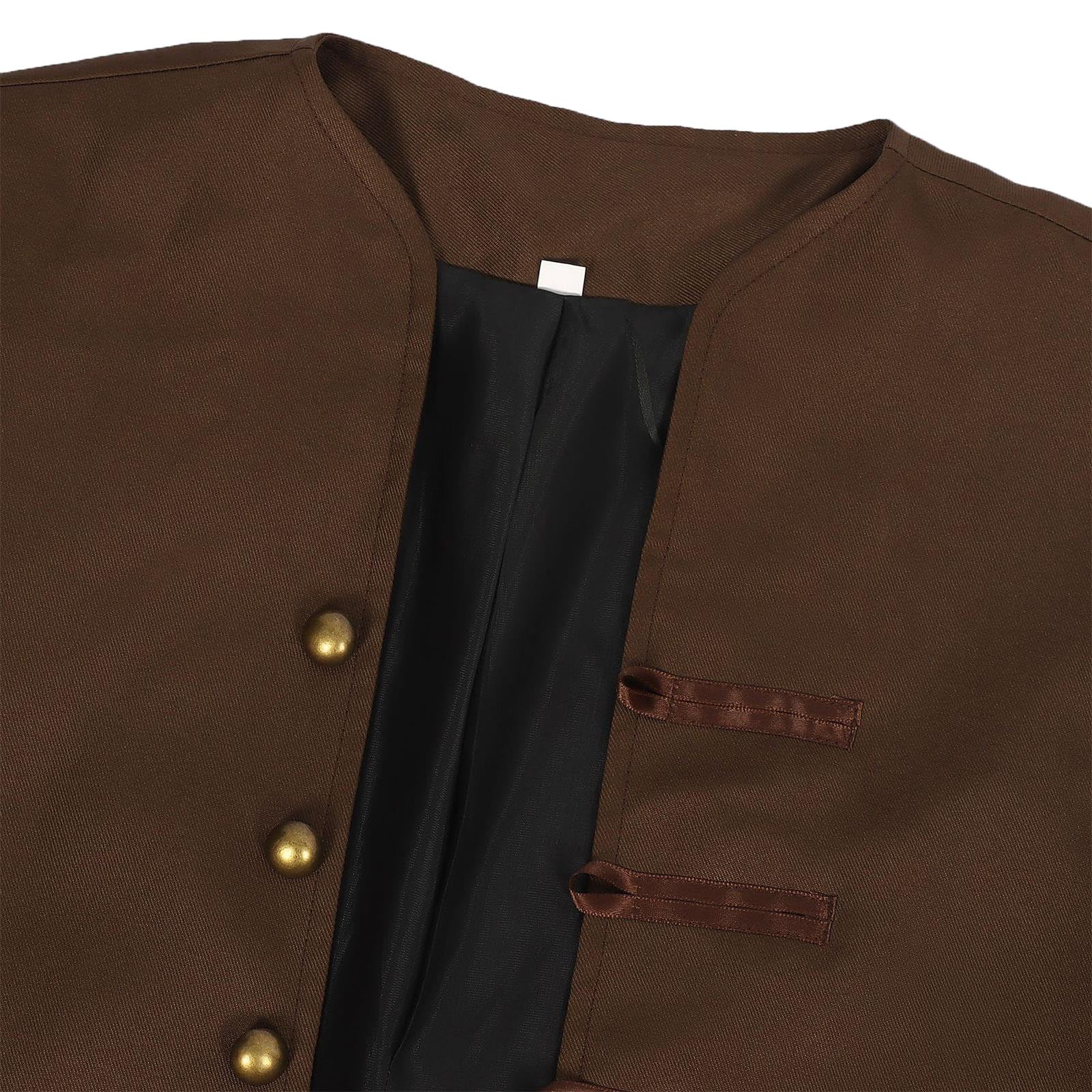Piraten Mantel Herren Vintage Retro Mantel Faschingskostüme Männer Mittelalter Jacke Cosplay Kostüm Outfit Mittelalterliche Jacke Cosplay Requisiten Halloween Karneval Wikinger Outwear
