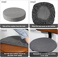 Vista 3 de Funda elástica para silla de oficina, fundas elásticas para sillas de oficina, fundas protectoras para sillas de oficina, fundas de asiento de silla