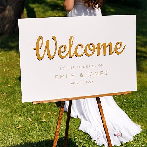 Miniatura 4 de Personalized Wedding Welcome Sign - 3D Wooden Welcome Sign Rustic Wedding Decor - Custom Wedding Signs for Ceremony and Reception - Bridal Shower