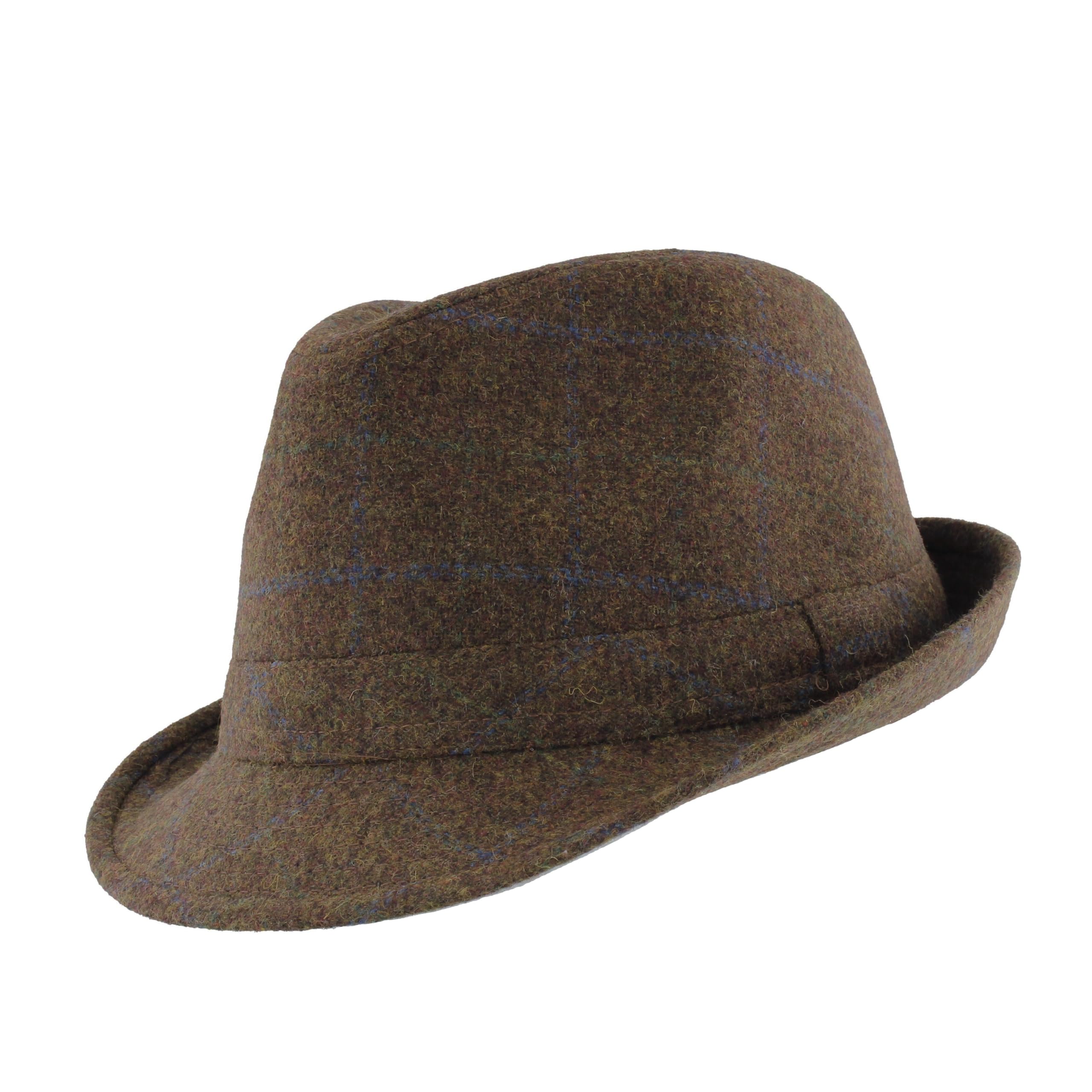 MAGGNA Wool Blend Trilby Hat (UK, Numeric, 7 3/8, Brown)