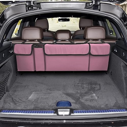 Miniatura 6 de Organizador de maletero de automóvil, para colgar en el asiento trasero con correas ajustables, bolsa de carga plegable de PVC impermeable,