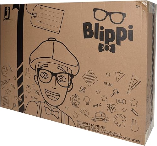Miniatura 12 de Blippi Ball Pit Mystery Adventure, con pozo de bolas inflable portátil para interiores y exteriores, 35 bolas de plástico, 10 bolas sorpresa con 10