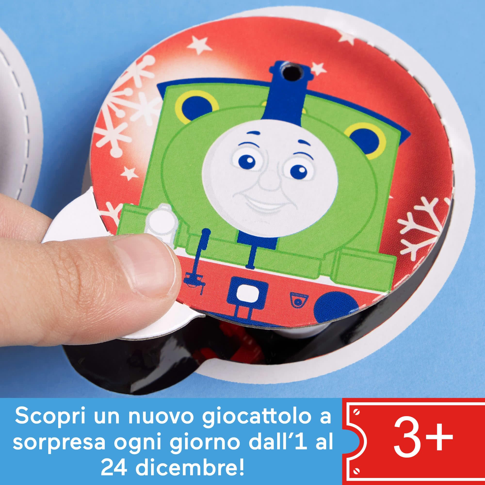 Thomas & Friends - MINIS Calendario dell'Avvento, 24 sorprese per le feste di Natale, include 8 trenini e veicoli di cui 2 profumati, giocattolo per bambini, 3+ anni, HWB49